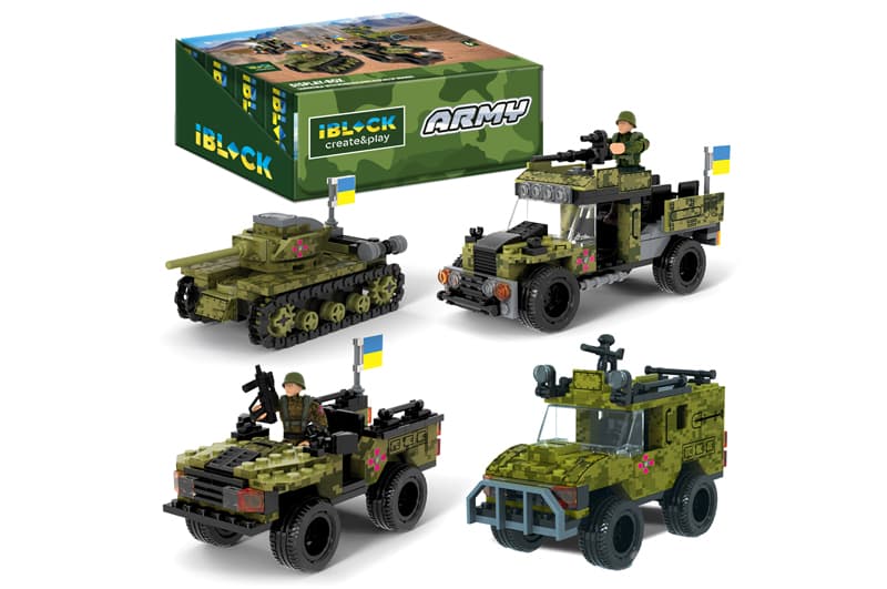 Конструктор PL-921-426, Армія, 122-161 дет., 4 вида,р-р упаковки 22x4,5x14см, р-р коробки 44,2x19,5x14,5 см IBLOCK