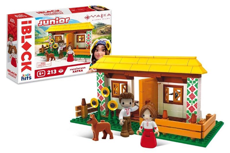 Конструктор Kids hits IBLOCK JUNIOR МАВКА 213 деталей, 2 фігурки, наліпки, татуювання PL-921-521 коробка