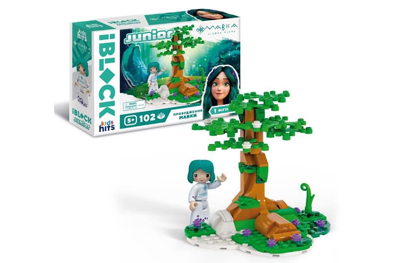 Конструктор IBLOCK JUNIOR  PL-921-519 МАВКА, 102 дет, 1 фігурка, наліпки, татуювання, у коробці