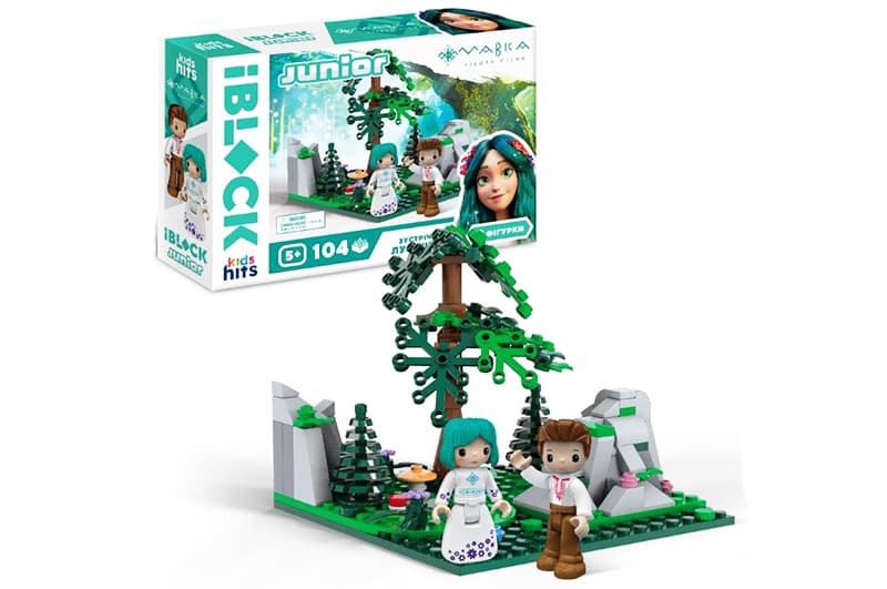 Конструктор PL-921-520 IBLOCK JUNIOR МАВКА 104 дет, 2 фігурки, наліпки, татуювання у коробці 24x6x16см Kids hits