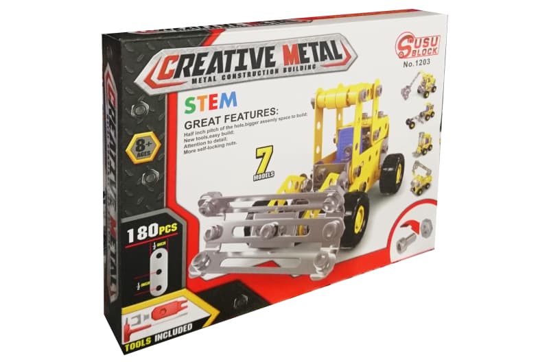 Металевий конструктор YG TOYS «Будівельний», 180 деталей