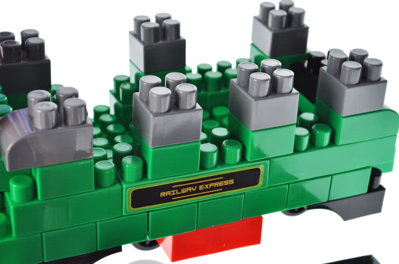Конструктор блочний QB300-202 "Block&Steps: Залізничний Експрес" + ходилка і меморі гра 3в1, 136дет. qbee, фото 8