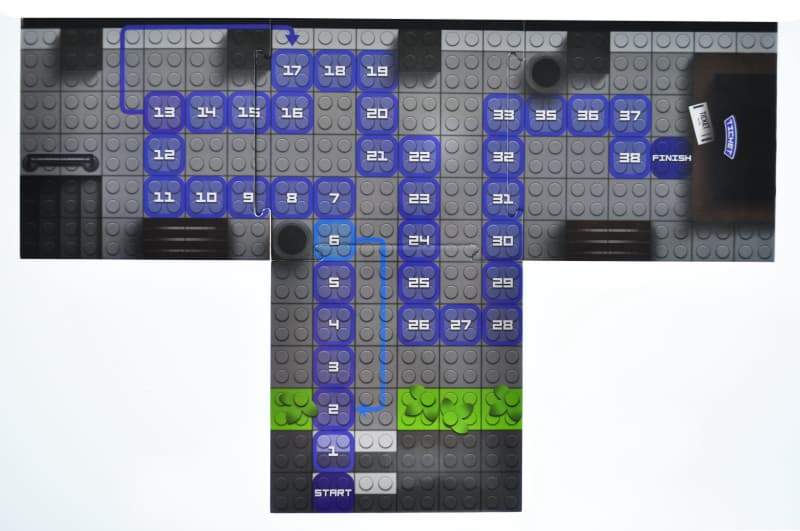 Конструктор блочний QB300-202 "Block&Steps: Залізничний Експрес" + ходилка і меморі гра 3в1, 136дет. qbee, фото 9