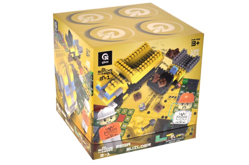 Блочний конструктор qbee QB300-204 «Block&Steps: Мегабудівельник» 3 в 1, 125 деталей, фото 2