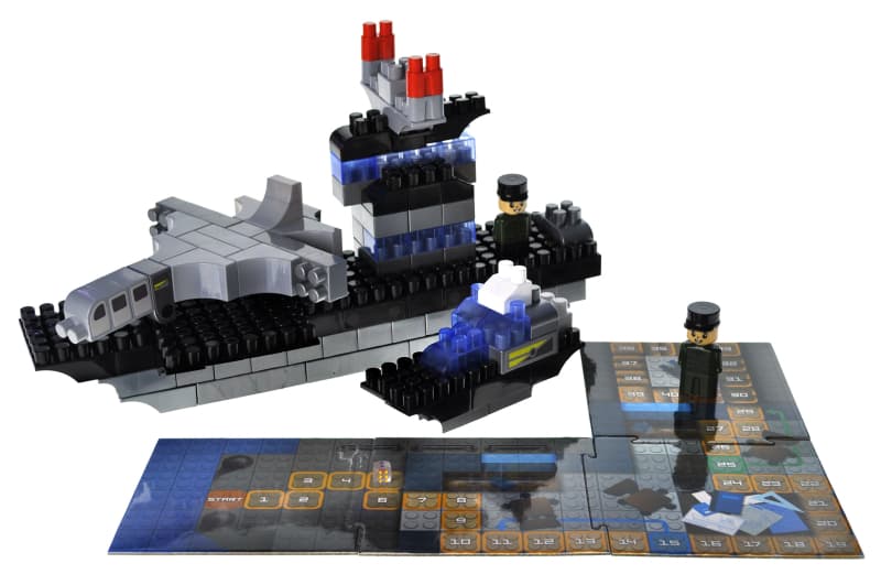 Конструктор блочний qbee QB300-205 Block&Steps «Морська місія» 3 в 1, 124 деталі, з ходилкою та меморі-грою, фото 2