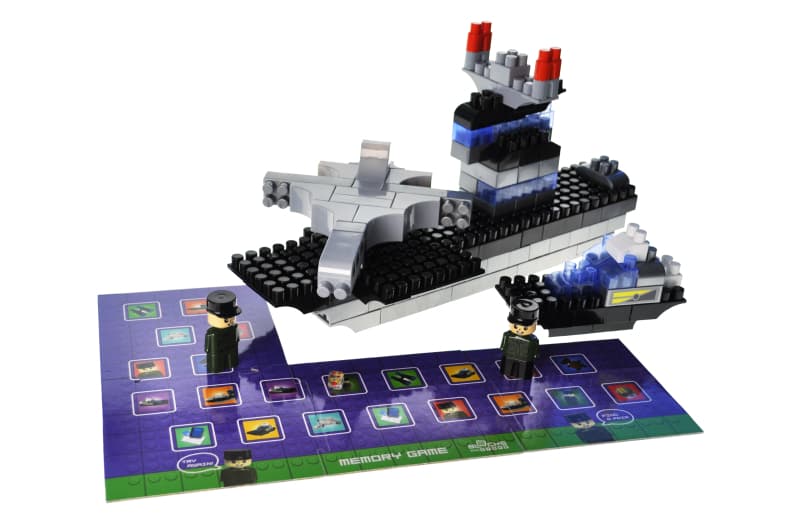 Конструктор блочний qbee QB300-205 Block&Steps «Морська місія» 3 в 1, 124 деталі, з ходилкою та меморі-грою, фото 5