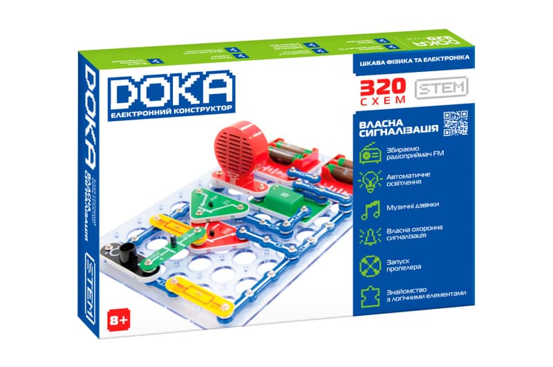 Конструктор електронний D70707 "320 СХЕМ" DOKA