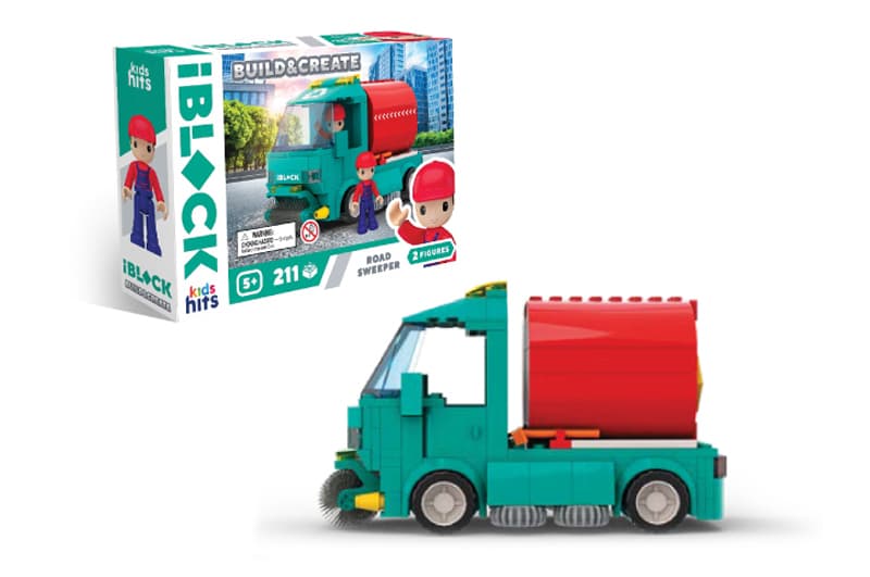 Конструктор Kids hits IBLOCK JUNIOR  KH17/005/3 211 деталей Прибиральник доріг короб.