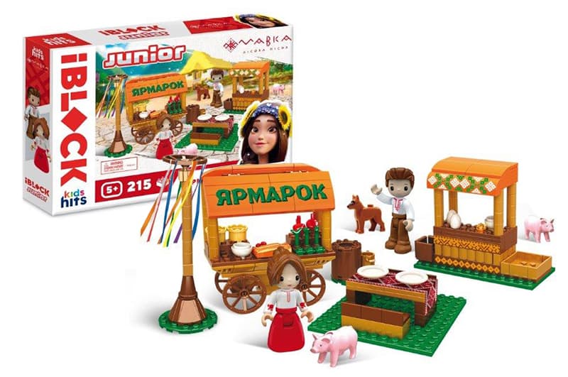 Конструктор PL-921-522 JUNIOR МАВКА, 215 деталей, 2 фігурки, наліпки, татуювання, в коробці 37,5x26x6см Kids hits IBLOCK