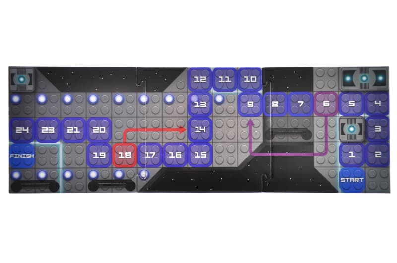 Блочний конструктор qbee Block&Steps «Зоряний корабель» QB300-105, ходилка та меморі-гра, 3 в 1, 40 деталей, фото 8