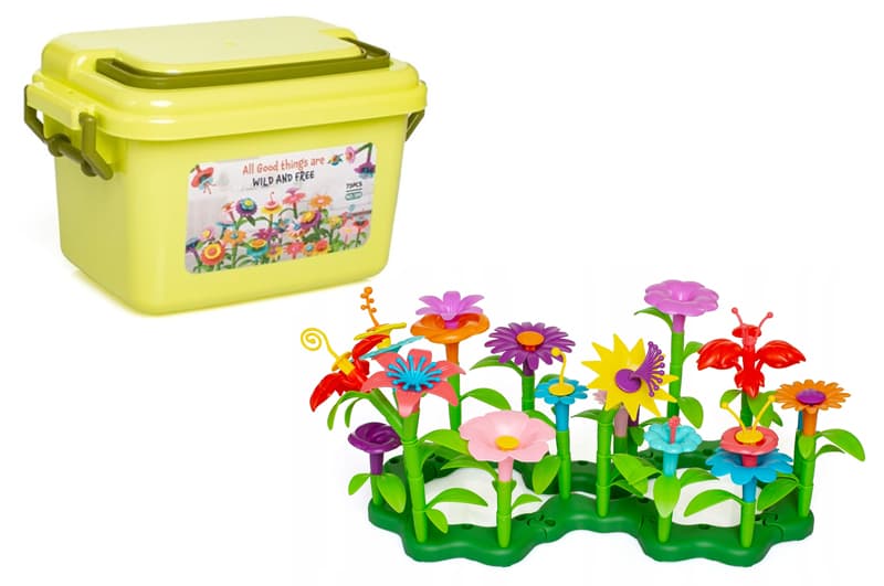Конструктор 160 "Квітковий сад" в контейнері р.28,5x20x18см YG Toys
