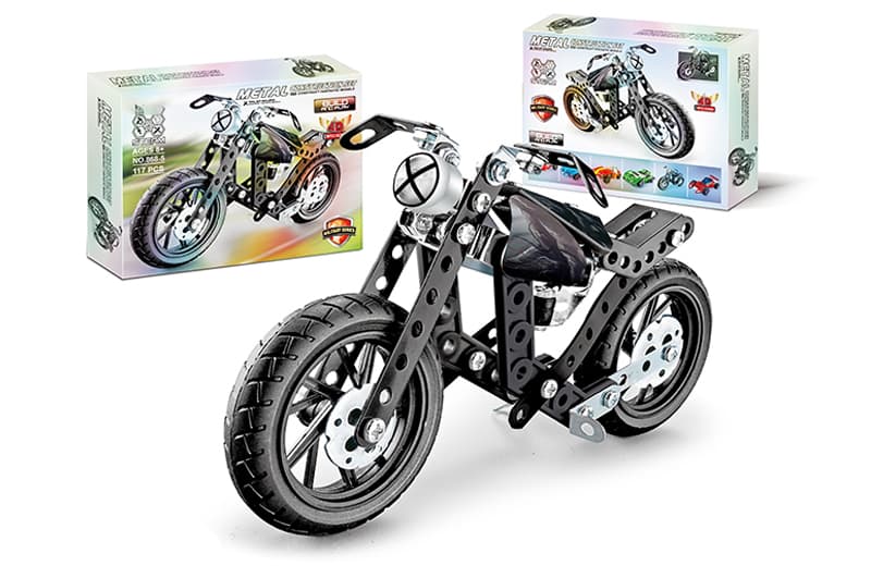 Конструктор металевий 868-5 "Мотоцикл" 117 дет. р.24,5x18x4 см YG Toys