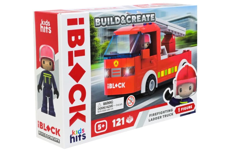 Конструктор KH43/001/1 IBLOCK JUNIOR FIRE 121 деталь, короб. 24x16x6 см Kids hits
