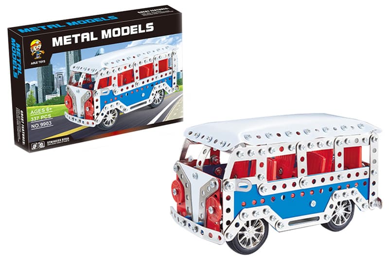 Конструктор металевий 9903 "Автобус" 337 дет. в коробці р.36,5x6x26,5 см YG Toys