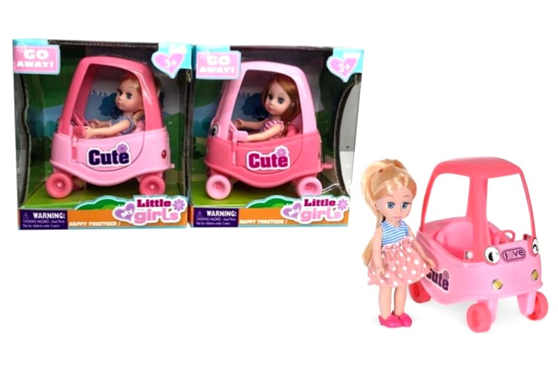 Лялька "Mini doll" на машинці в коробці
