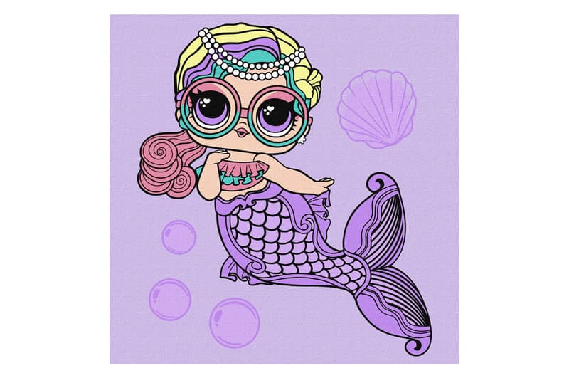 Набір для розпису по номерах «L.O.L. Mermaids Miss Sea» 40×40 см, Ideyka KHO6263