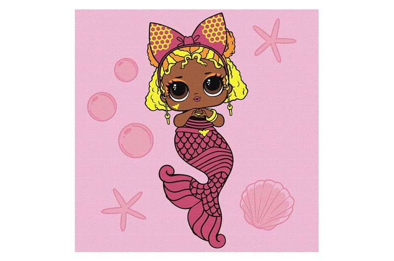 Набір для розпису по номерах Ideyka «L.O.L. Mermaids Queen Bee», 40×40 см