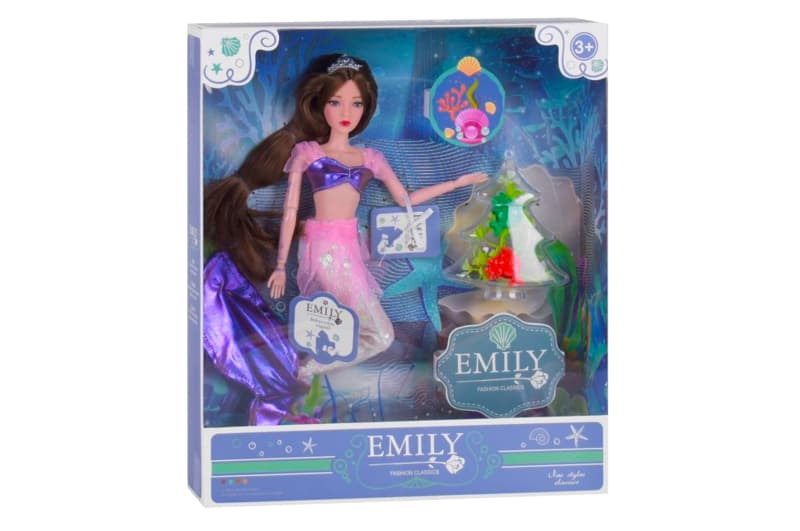 Лялька "Emily" "Русалка" з аксесуарами, шарнірна
