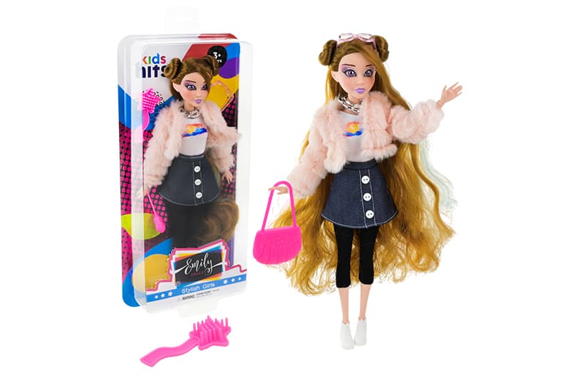 Лялька Emily Grace KH24/002 в стильному вбранні, аксес, і короб.