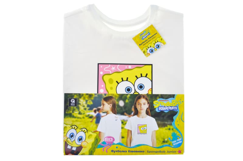 Футболка бавовняна QB-SB-001-05-122-128 SpongeBob Junior 122-128 qbee, фото 4