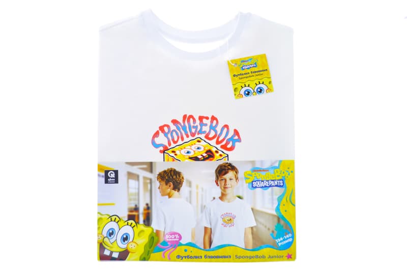 Футболка бавовняна QB-SB-001-17-134-140 SpongeBob Junior 134-140 qbee, фото 6