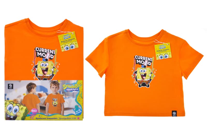 Футболка бавовняна QB-SB-001-13-86-92 SpongeBob Kids 86-92 qbee, фото 3