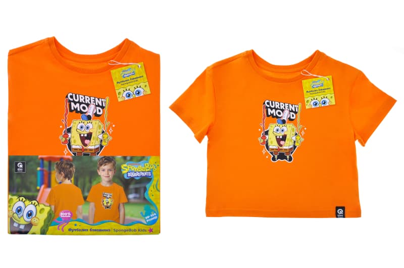 Футболка бавовняна QB-SB-001-13-98-104 SpongeBob Kids 98-104 qbee, фото 3
