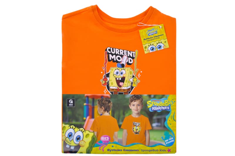 Футболка бавовняна QB-SB-001-13-98-104 SpongeBob Kids 98-104 qbee, фото 2
