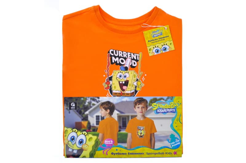 Футболка бавовняна QB-SB-001-13-110-116 SpongeBob Kids 110-116 qbee, фото 5