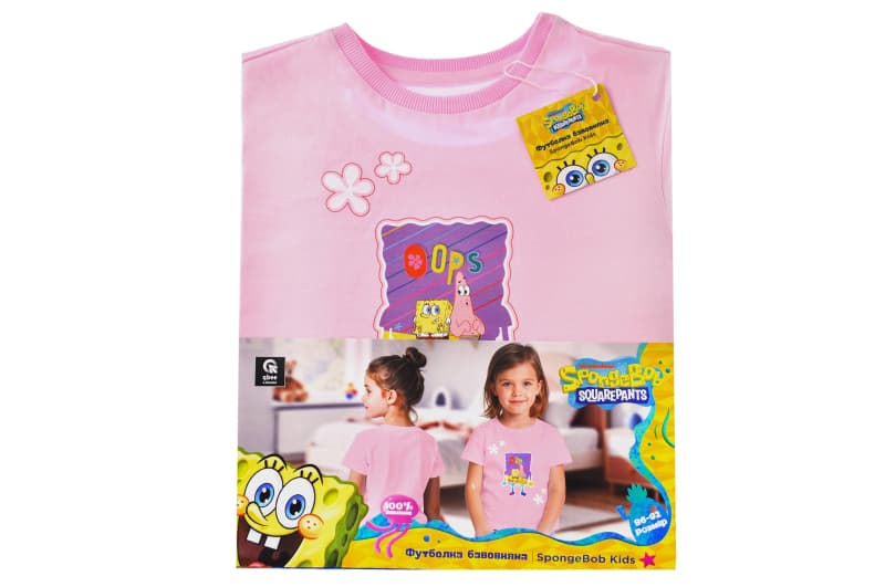 Футболка бавовняна QB-SB-001-15-86-92 SpongeBob Kids 86-92 qbee, фото 3
