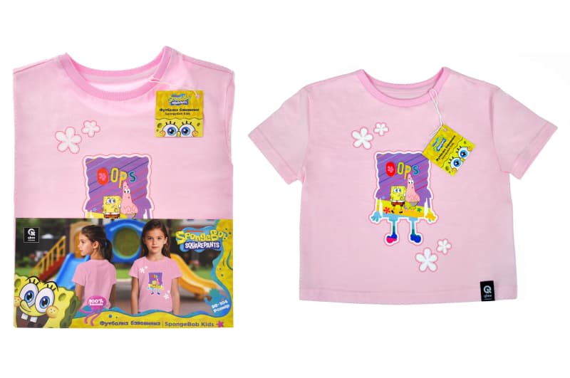 Футболка бавовняна QB-SB-001-15-98-104 SpongeBob Kids 98-104 qbee, фото 2