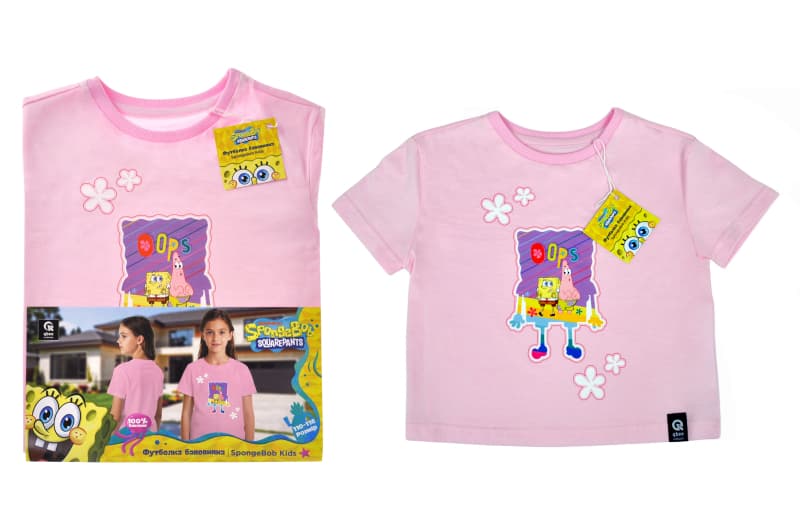 Футболка бавовняна QB-SB-001-15-110-116 SpongeBob Kids 110-116 qbee, фото 2