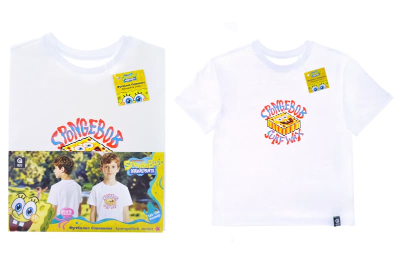 Футболка бавовняна QB-SB-001-17-122-128 SpongeBob Junior 122-128 qbee, фото 2