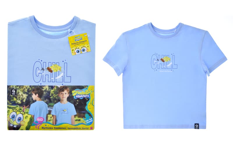 Футболка бавовняна QB-SB-001-18-122-128 SpongeBob Junior 122-128 qbee, фото 3