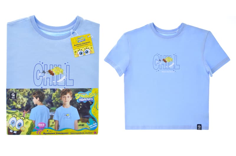 Футболка бавовняна QB-SB-001-18-134-140 SpongeBob Junior 134-140 qbee, фото 2