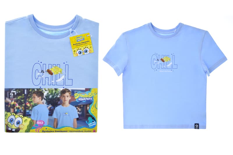 Футболка бавовняна QB-SB-001-18-146-152 SpongeBob Junior 146-152 qbee, фото 2