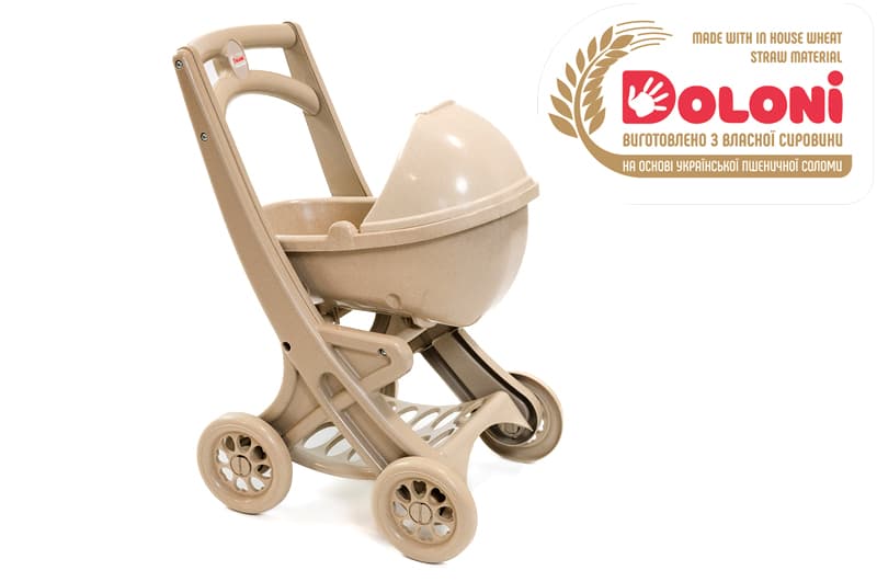 Візочок для ляльок 0121/02eco з люлькою Eco Beige DOLONI