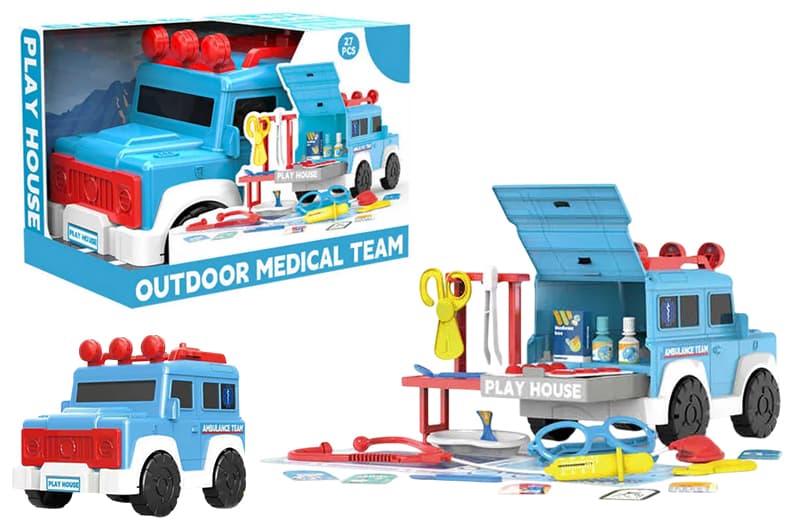 Лікарський набір BX16 в коробці в формі машинки р.28,5x18x21 см YG Toys