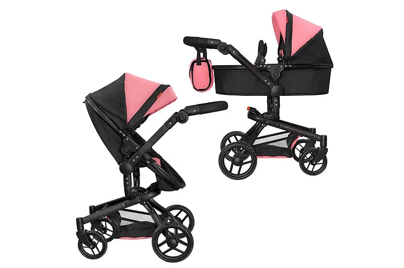 Візок для ляльки 9695 "Fortuna" PEACH PINK з сумкою, в коробці р.54,5х14,5х38,5 см CARRELLO