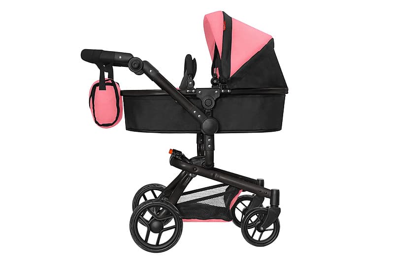 Візок для ляльки 9695 "Fortuna" PEACH PINK з сумкою, в коробці р.54,5х14,5х38,5 см CARRELLO, фото 2