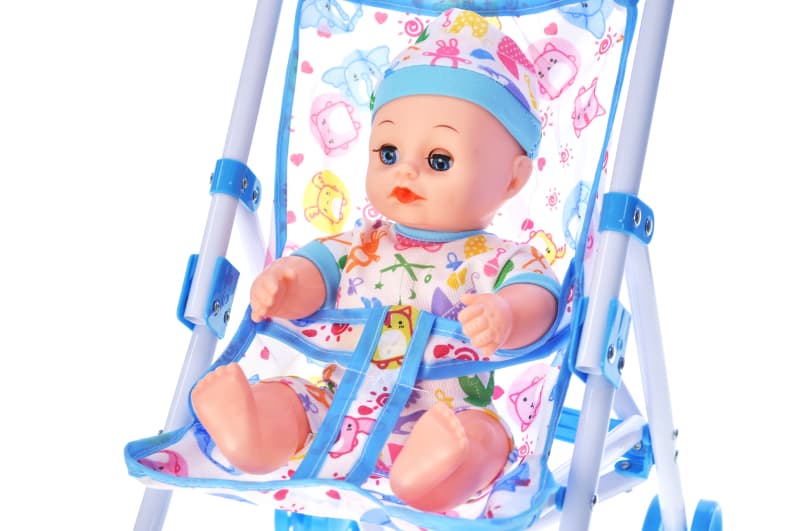 Візок з лялькою сидячий H01-63 в кульку р.62x20см YG Toys, фото 2