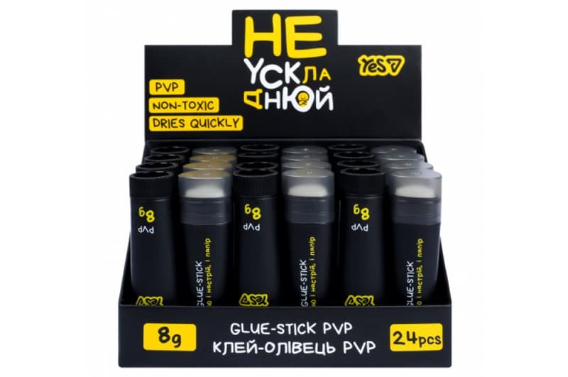 Клей-олівець 320308 8г PVP трикутний "Не ускладнюй!" Yes, фото 3
