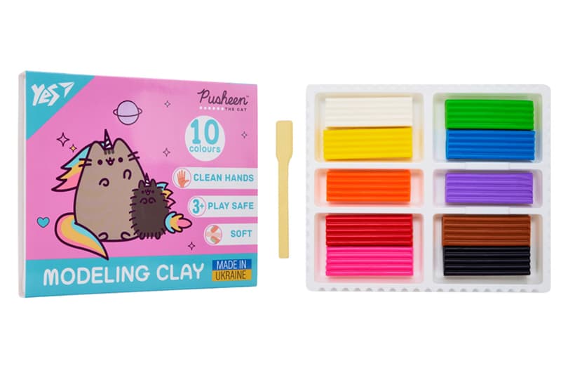 Пластилін 540663 10 кол., 200г "Pusheen" Yes