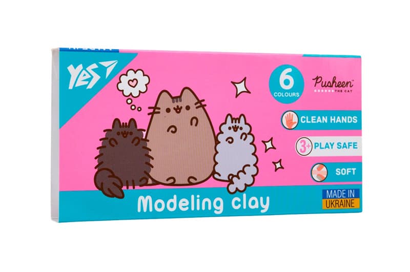 Пластилін 540651, 6 кол., 120г "Pusheen" Yes