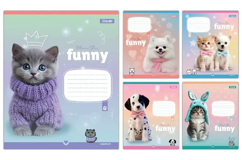Зошит 12 Лінія 768209 "Funny Pets" 1Вересня