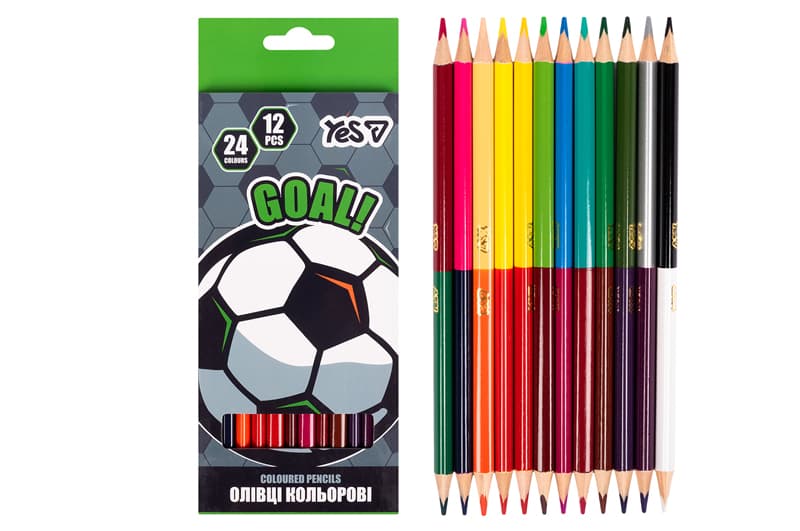 Олівці кольорові 290787 "Football" 12/24 кол. Yes