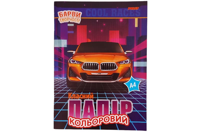 Папір кольоровий Polly LUX А4 14 аркушів, фото 3