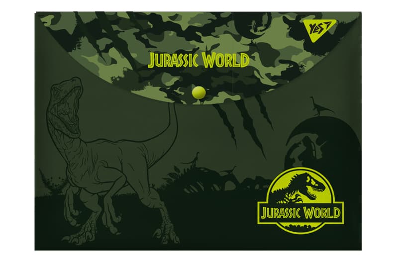 Папка-конверт YES на кнопці А4 "JURASSIC WORLD"
