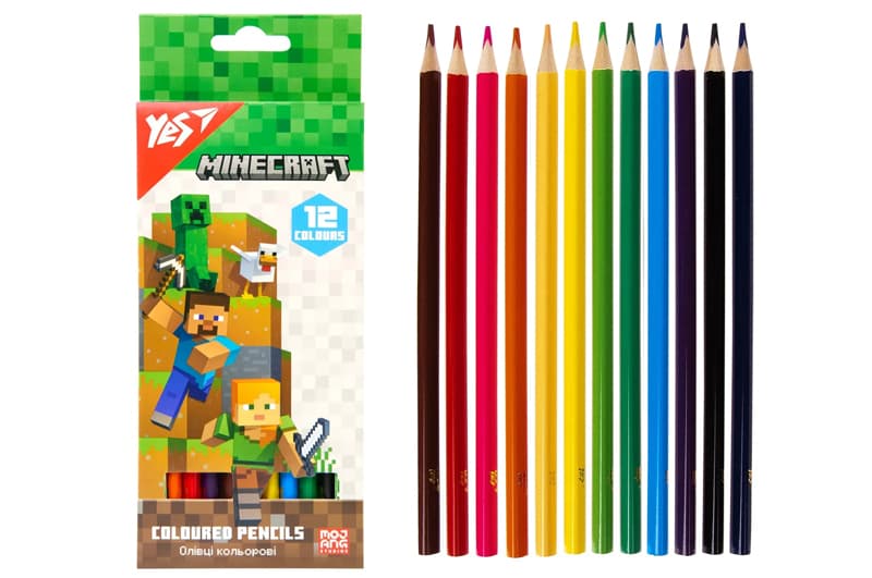 Олівці кольорові 290760 Yes 12 кол. "Minecraft" Yes