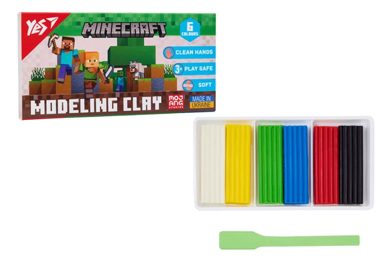 Пластилін 540650 6 кол., 120 грам "Minecraft" Yes
